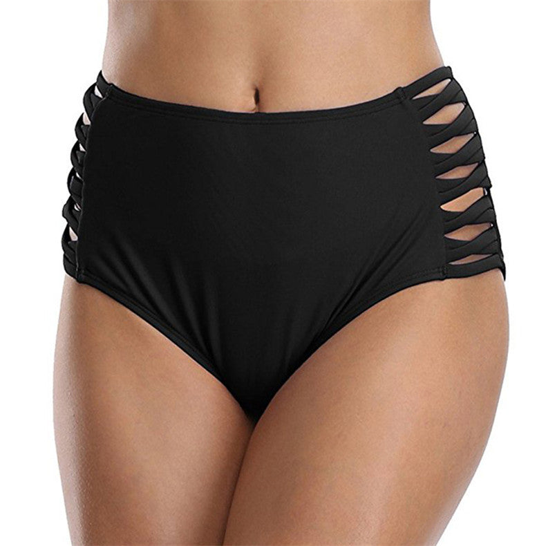 Women's High-Waist Strappy-Side Swim Briefs - KaleaBoutique.com