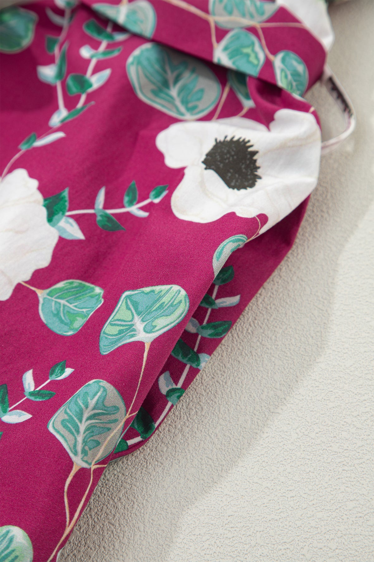 KaleaBoutique Stylish Floral Print Trimmed Short Puff Sleeve Mini Dress with Belt - KaleaBoutique.com