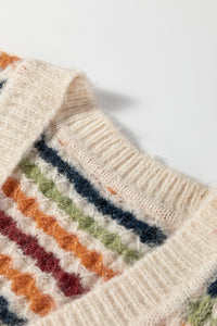 KaleaBoutique Stylish Dotty Pattern Knit Button Front V Neck Sweater Cardigan - KaleaBoutique.com