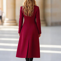 Double Breasted Long Women's Coat Fashion Reversible Woolen Jacket - KaleaBoutique.com