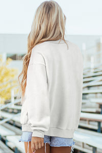 Oversize Drop Shoulder Reversible Mock Neck Sweatshirt - KaleaBoutique.com