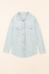 KaleaBoutique Contrast Flap Pockets Relaxed Shacket - KaleaBoutique.com
