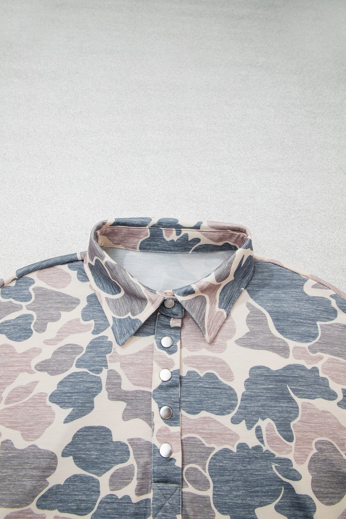 KaleaBoutique Multicolour Casual Camouflage Collar Pullover Sweatshirt