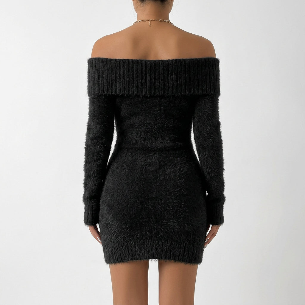 Women's Skinny Sheath Long Sleeve Sweater Dress - KaleaBoutique.com