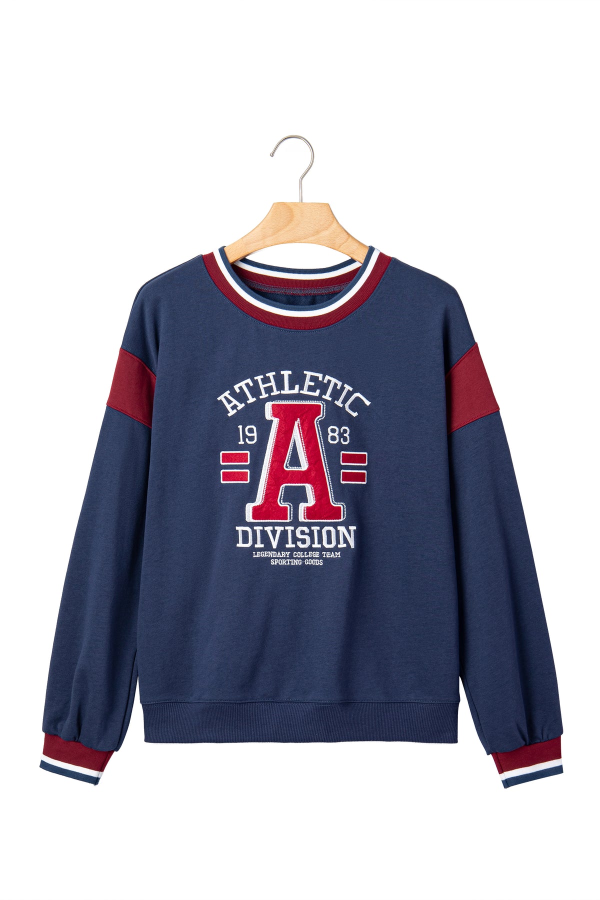 KaleaBoutique Comfortable Patchwork Round Neck Long Sleeve Sweatshirt - KaleaBoutique.com
