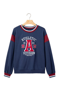 KaleaBoutique Comfortable Patchwork Round Neck Long Sleeve Sweatshirt - KaleaBoutique.com