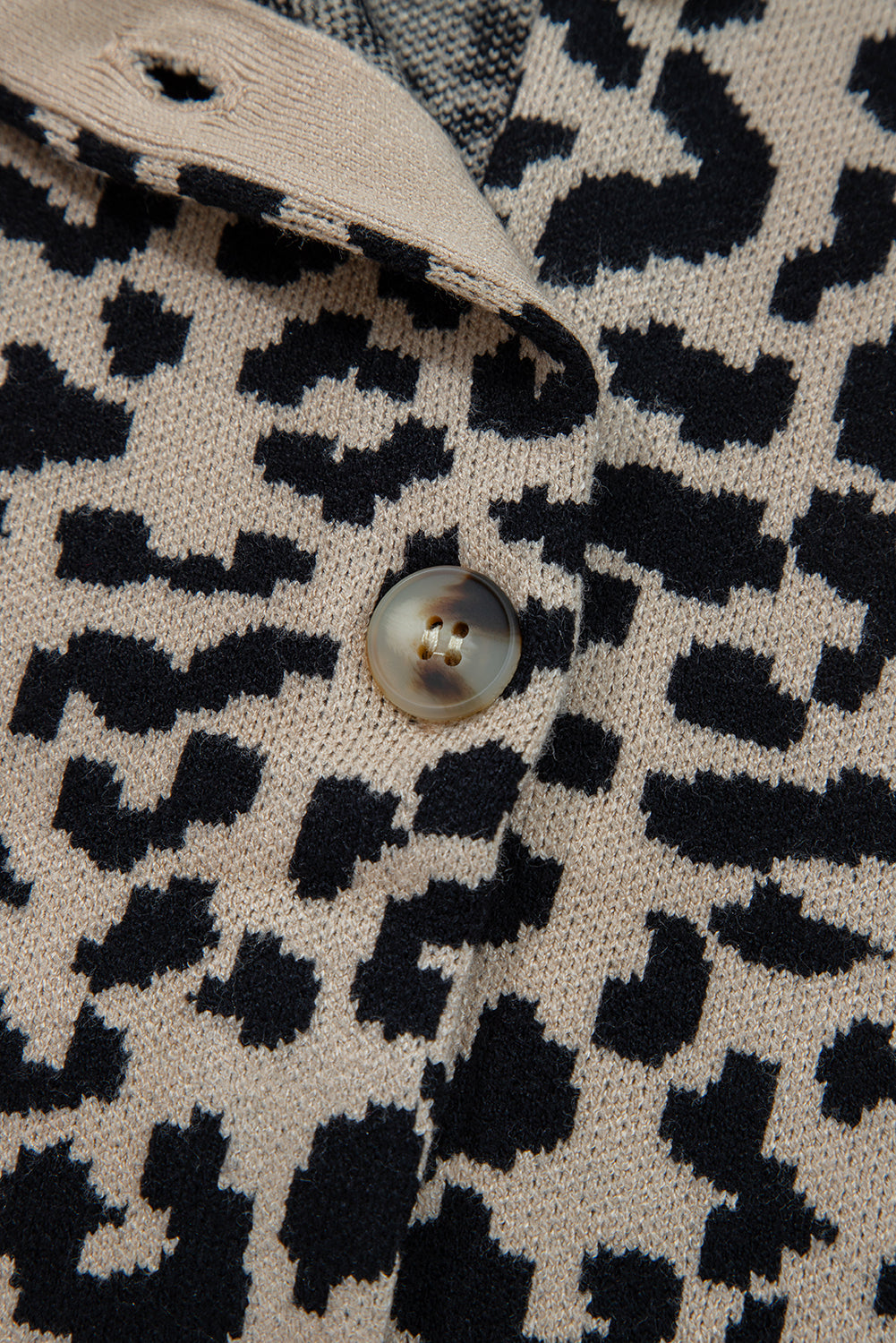 KaleaBoutique Stylish Leopard Drop Shoulder Chunky Knitted Cardigan Sweater - KaleaBoutique.com
