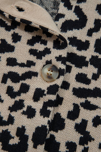KaleaBoutique Stylish Leopard Drop Shoulder Chunky Knitted Cardigan Sweater - KaleaBoutique.com