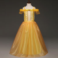 Princess Dress Inserted Beads Bright Silk Performance Dress - KaleaBoutique.com