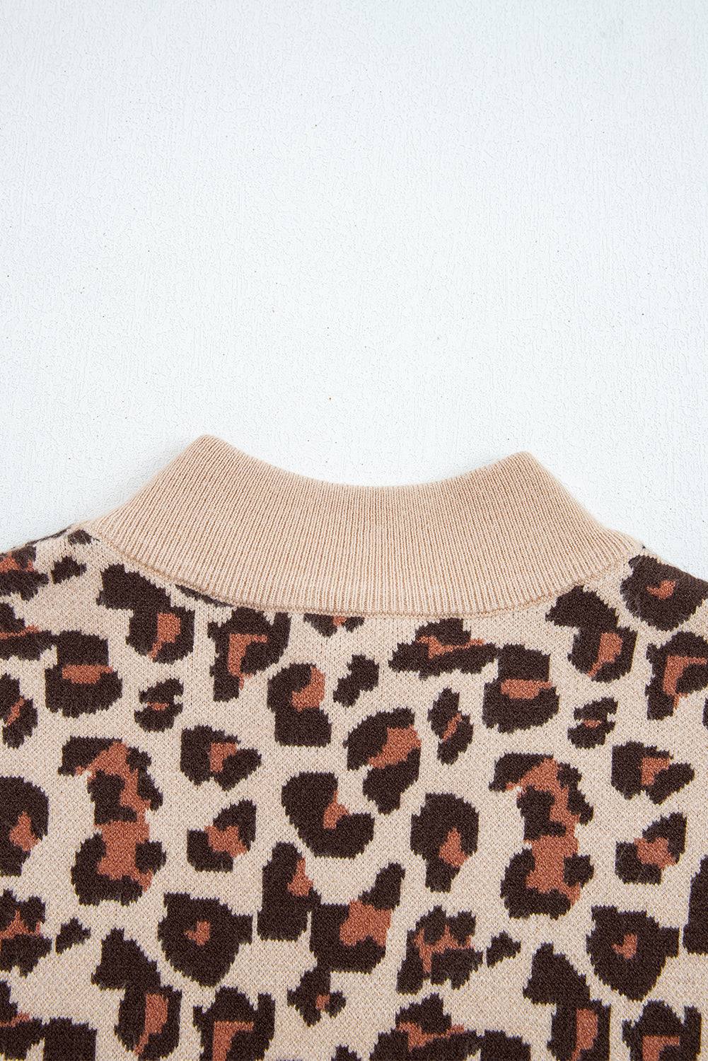 KaleaBoutique Stylish Leopard Print High Neck Shift Mini Sweater Dress - KaleaBoutique.com