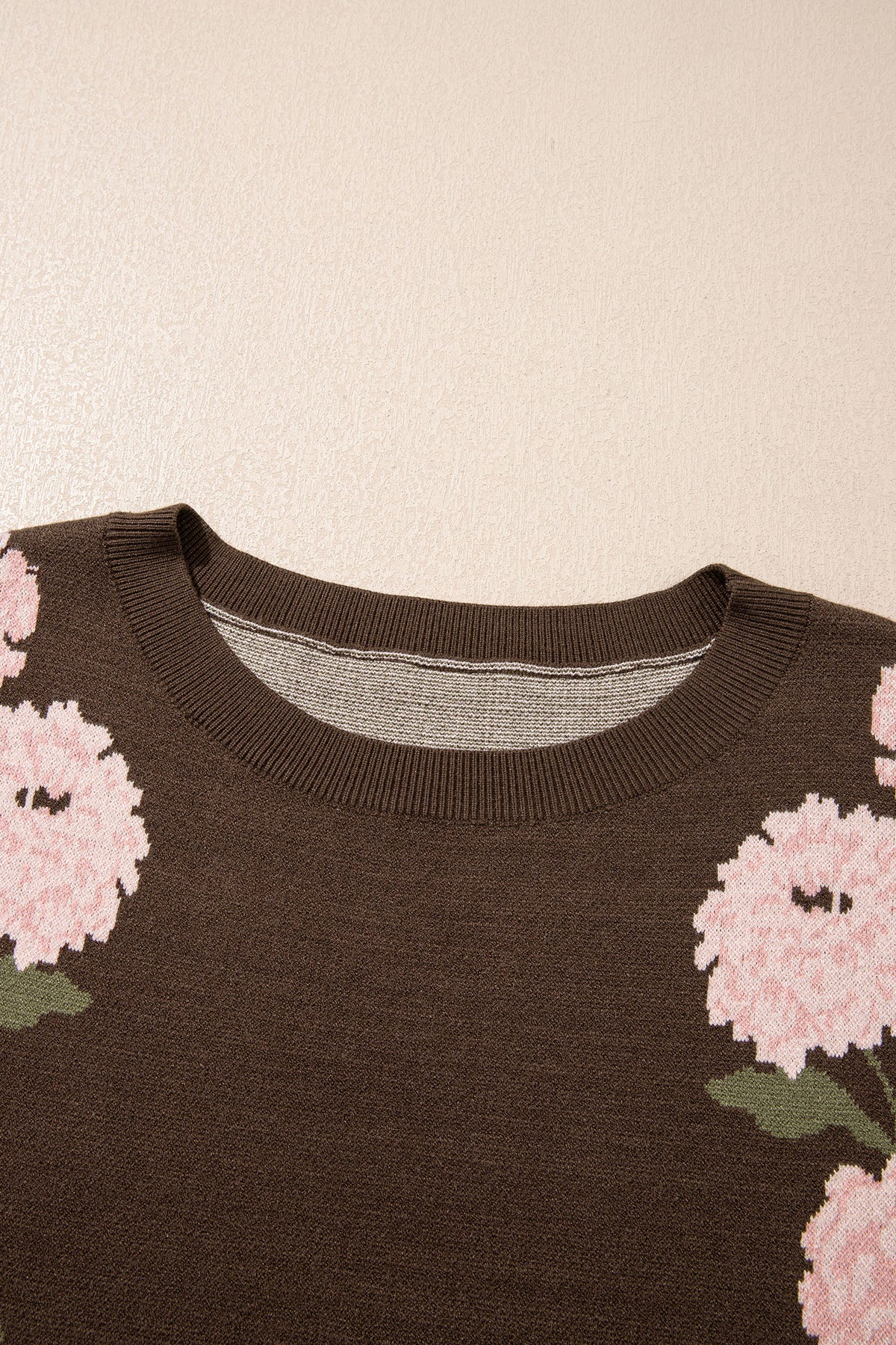 Floral Print Drop Shoulder Relaxed Pullover Sweater - KaleaBoutique.com