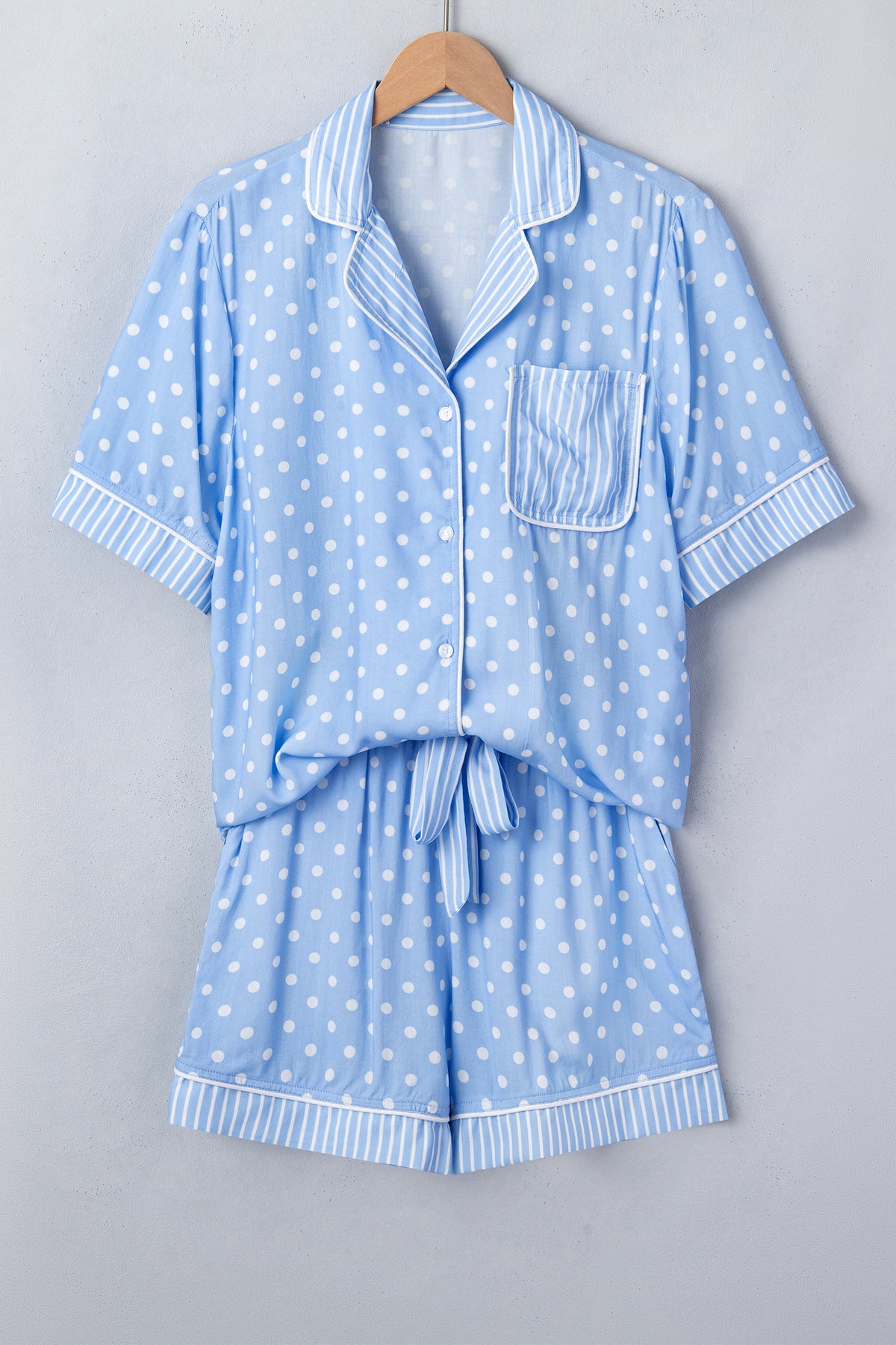 KaleaBoutique Stylish Dotted Print Soft Short Pajama Set - KaleaBoutique.com