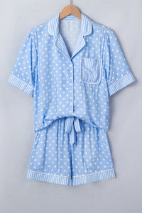 KaleaBoutique Stylish Dotted Print Soft Short Pajama Set - KaleaBoutique.com