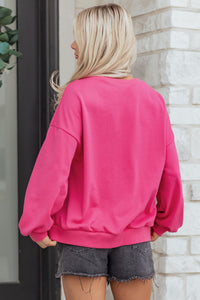 KaleaBoutique Comfortable Lucky Clover Embroidered Loose Pullover Sweatshirt - KaleaBoutique.com