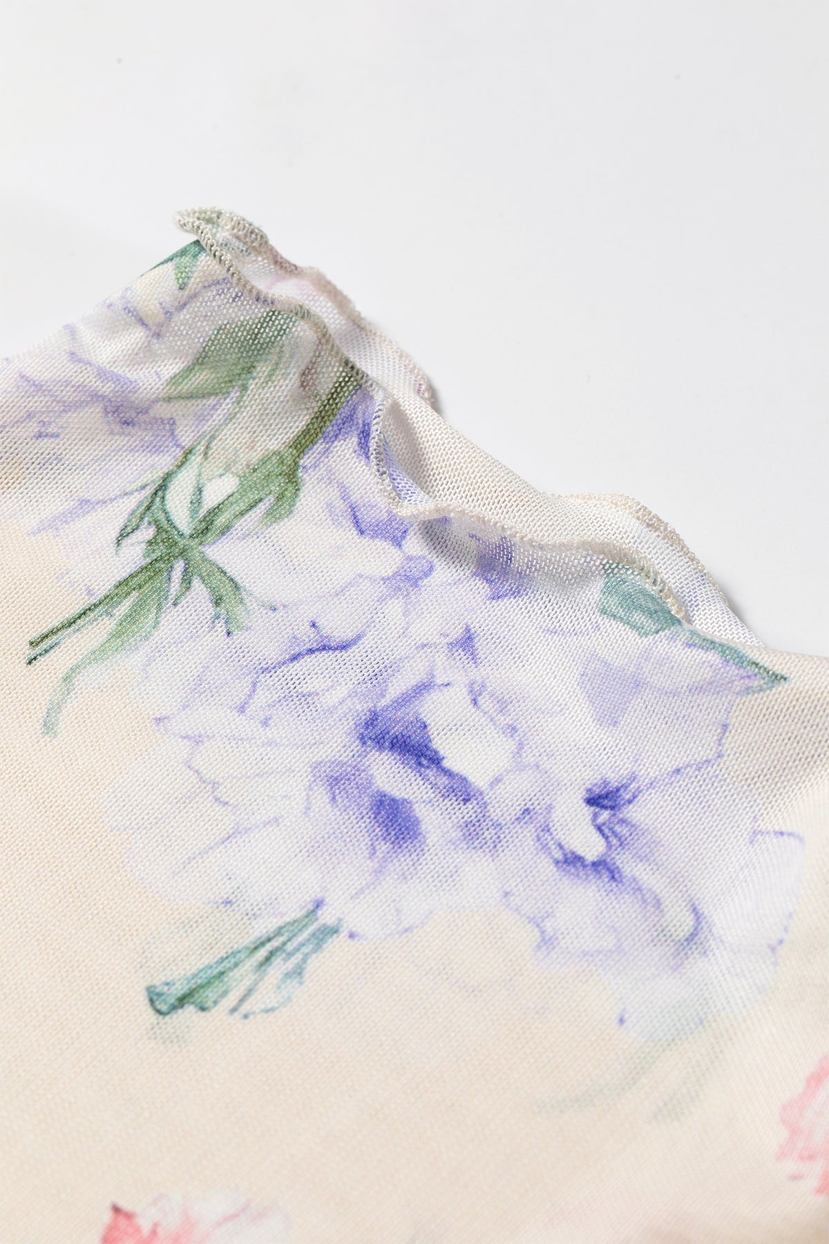 KaleaBoutique Stylish Floral Mesh Thumbhole Long Sleeve Slim Top - KaleaBoutique.com