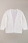 KaleaBoutique Stylish Hollow Out Knit Drop Shoulder Cardigan - KaleaBoutique.com