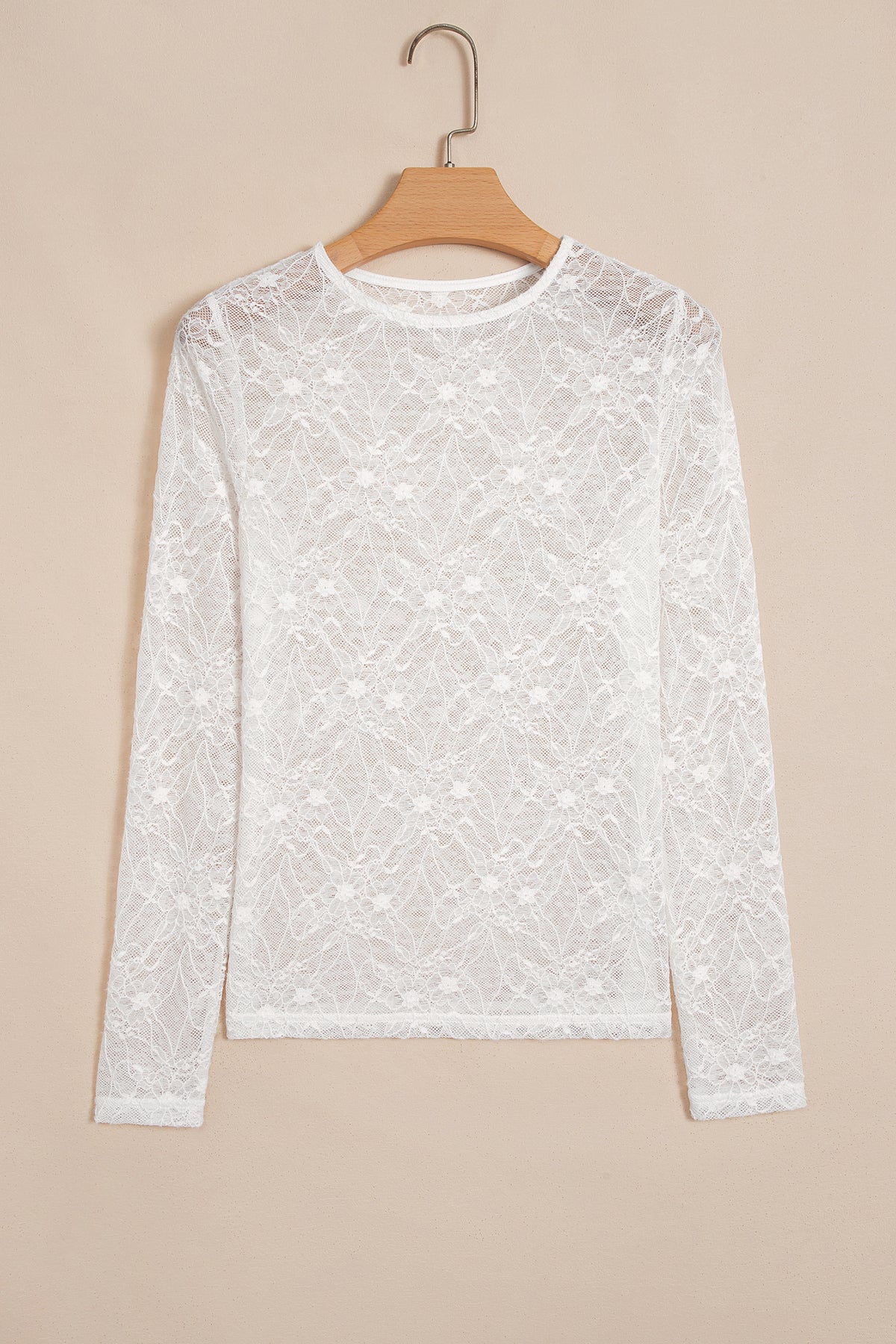 KaleaBoutique Comfortable Long Sleeve Sheer Mesh Lace Top - KaleaBoutique.com
