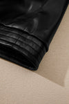 KaleaBoutique Solid Faux Leather Zipper Slim Fit Bomber Jacket - KaleaBoutique.com