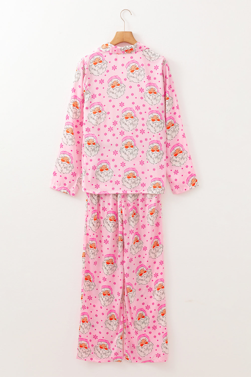 KaleaBoutique Comfortable Santa Claus Snowflake Long Sleeve Shirt Christmas Pajama Set - KaleaBoutique.com