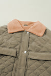 KaleaBoutique Teddy Collar Flap Pockets Quilted Puffer Jacket - KaleaBoutique.com