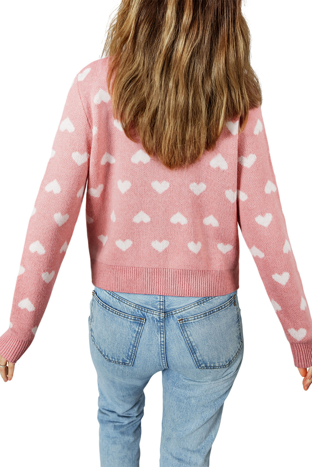 KaleaBoutique Comfortable Heart Pattern Button Front Cardigan Sweater - KaleaBoutique.com