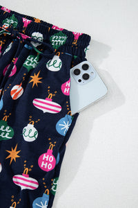KaleaBoutique Stylish Colorful Christmas Lights Print Shirt and Pants Pajama Set - KaleaBoutique.com