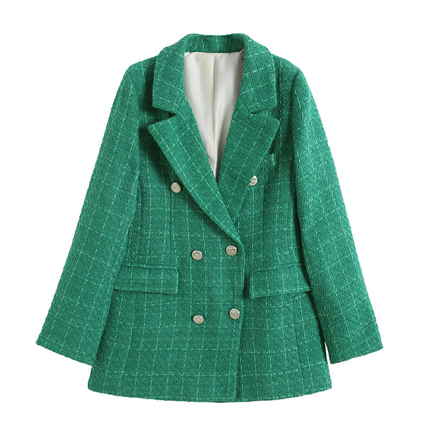 KaleaBoutique Women's Double-Breasted Midi Blazer - KaleaBoutique.com