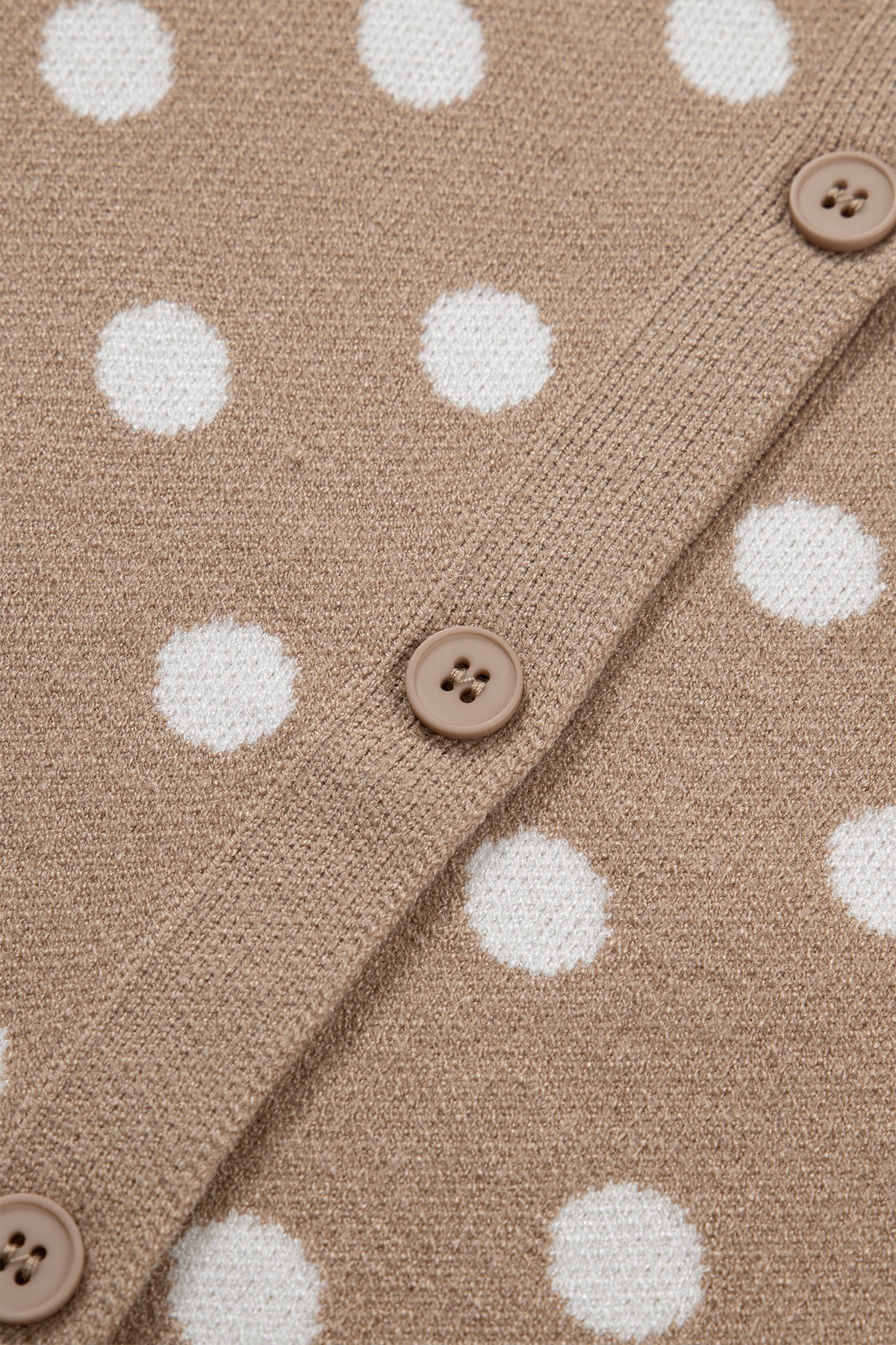 KaleaBoutique Comfortable Polka Dot Short Sleeve Button Down Sweater Cardigan - KaleaBoutique.com