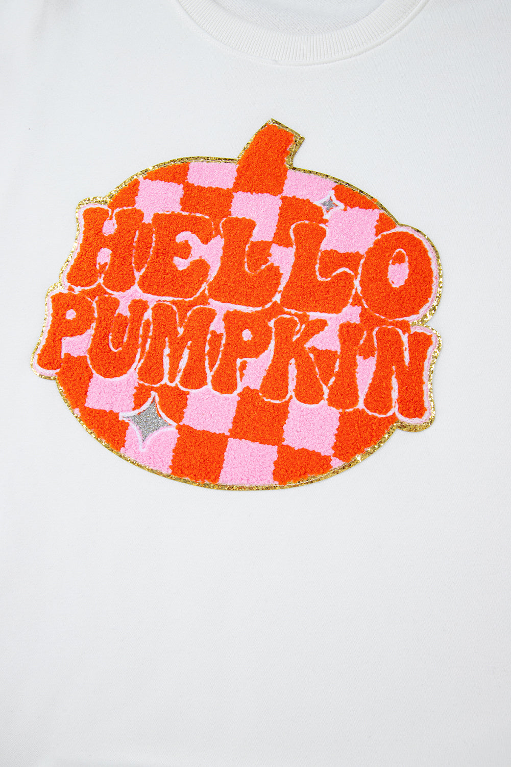 KaleaBoutique Stylish Terry Halloween Pumpkin Patched Pattern Pullover Sweatshirt - KaleaBoutique.com