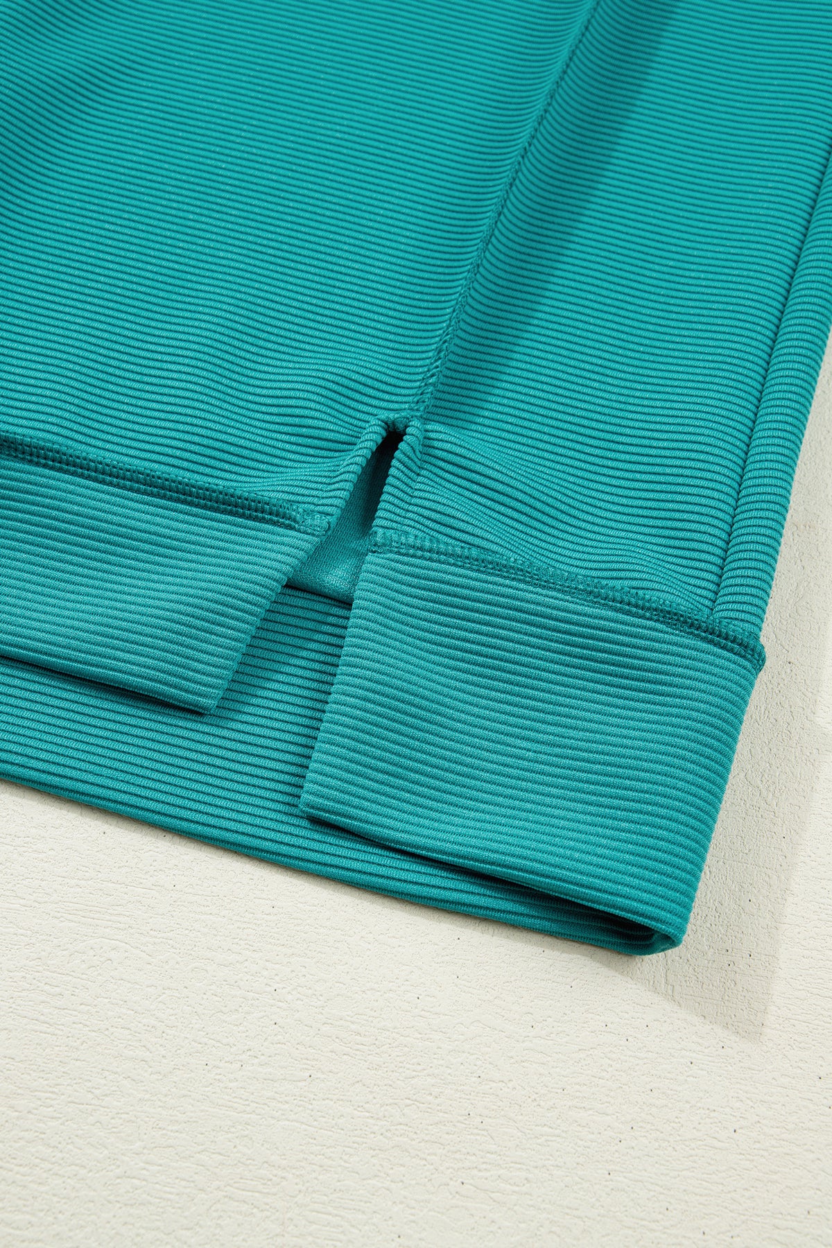 KaleaBoutique Stylish Horizontal Ribbed Exposed Seam Detail Drop Shoulder Baggy Pullover - KaleaBoutique.com
