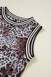 KaleaBoutique Stylish Beautiful Leopard Checkered Double Printed Reversible Sleeveless Long Dress - KaleaBoutique.com