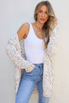 Confetti Rib Knit Long Sleeve Cardigan - KaleaBoutique.com