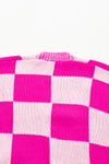 KaleaBoutique Stylish Checkered Printed Ribbed Trim Open Front Cardigan - KaleaBoutique.com