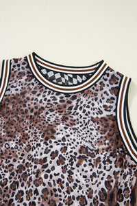 KaleaBoutique Stylish Beautiful Leopard Checkered Double Printed Reversible Sleeveless Long Dress - KaleaBoutique.com
