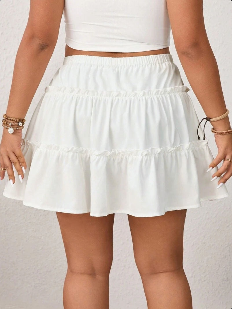 Women's Tie-Front Tiered Mini Skort - KaleaBoutique.com
