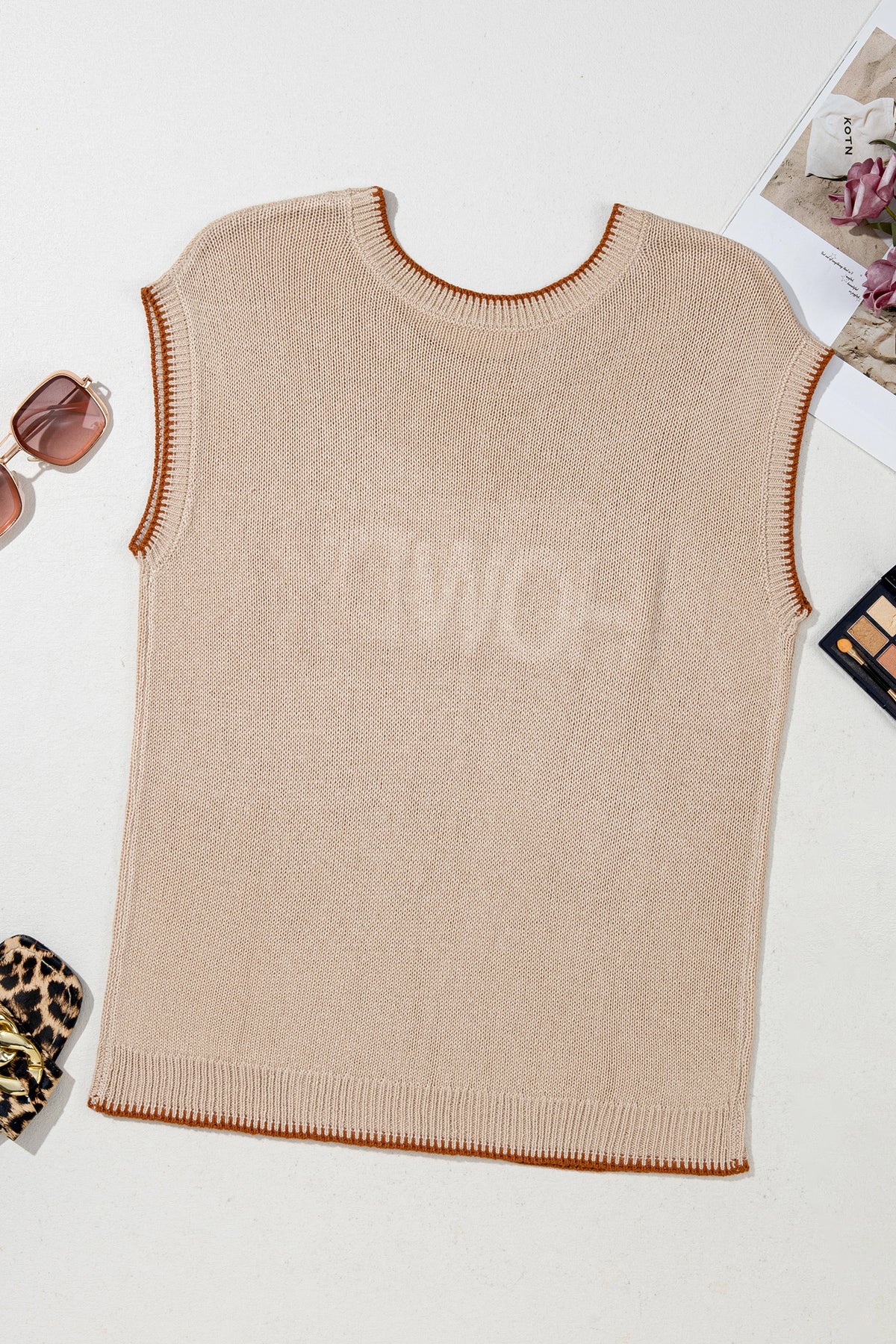 KaleaBoutique Stylish Contrast Trim Short Sleeve Knit HOWDY Western Sweater - KaleaBoutique.com