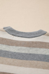 KaleaBoutique Color Block Ribbed Edge Round Neck Sweater - KaleaBoutique.com