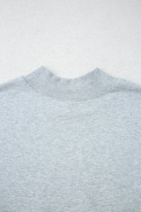 Solid Color Oversized Mock Neck Sweatshirt - KaleaBoutique.com