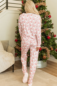 KaleaBoutique Comfortable Santa Claus Striped Print Loose Fit Two Piece Lounge Set - KaleaBoutique.com