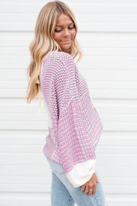 KaleaBoutique Neutral Colorblock Tie Back Sweater - KaleaBoutique.com