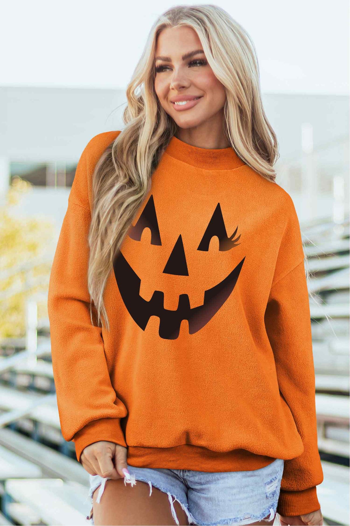 Orange Reversible Halloween Sweatshirt - KaleaBoutique.com