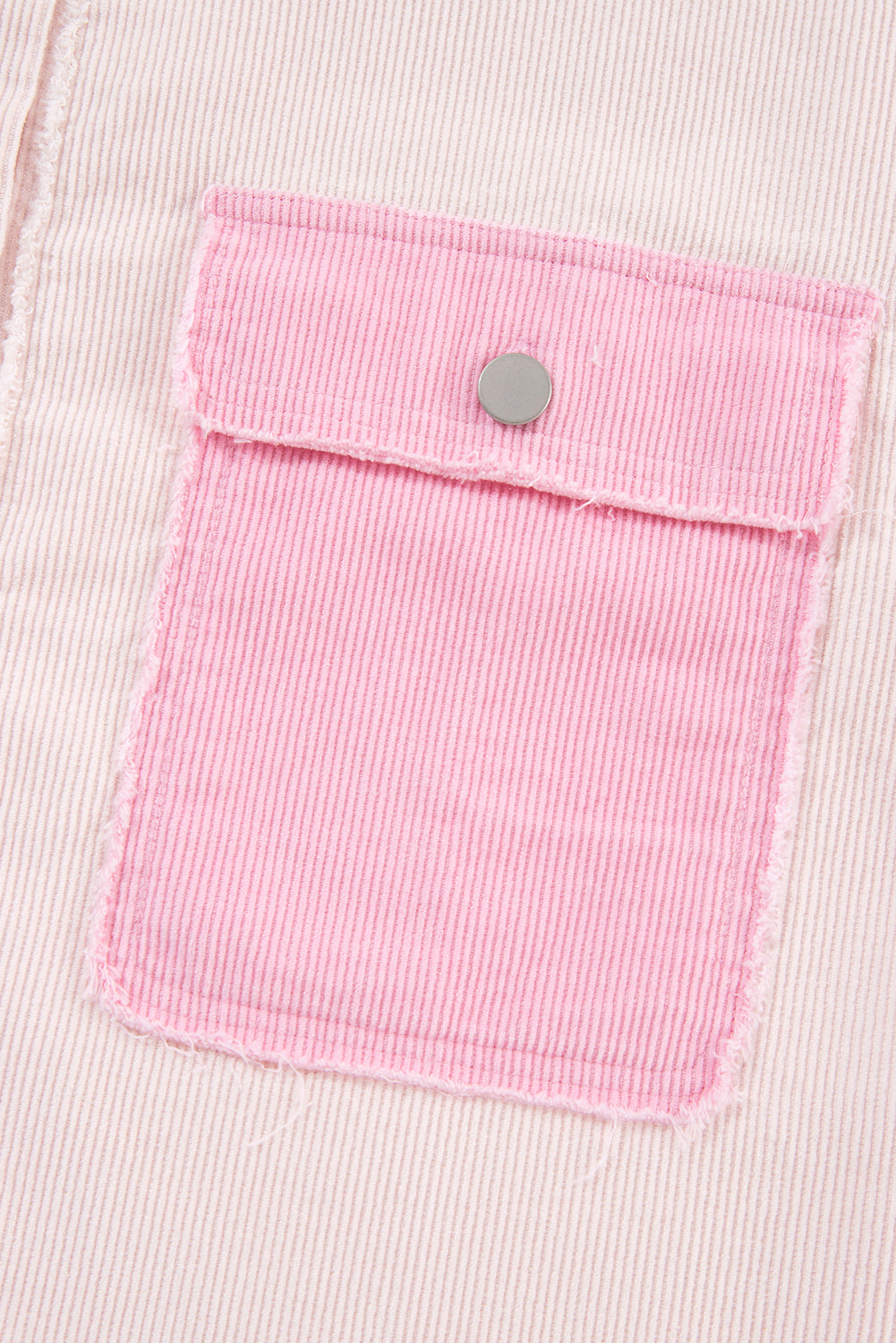 KaleaBoutique Stylish Chic Two-Tone Color Exposed Seam Corduroy Shacket - KaleaBoutique.com