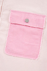 KaleaBoutique Stylish Chic Two-Tone Color Exposed Seam Corduroy Shacket - KaleaBoutique.com