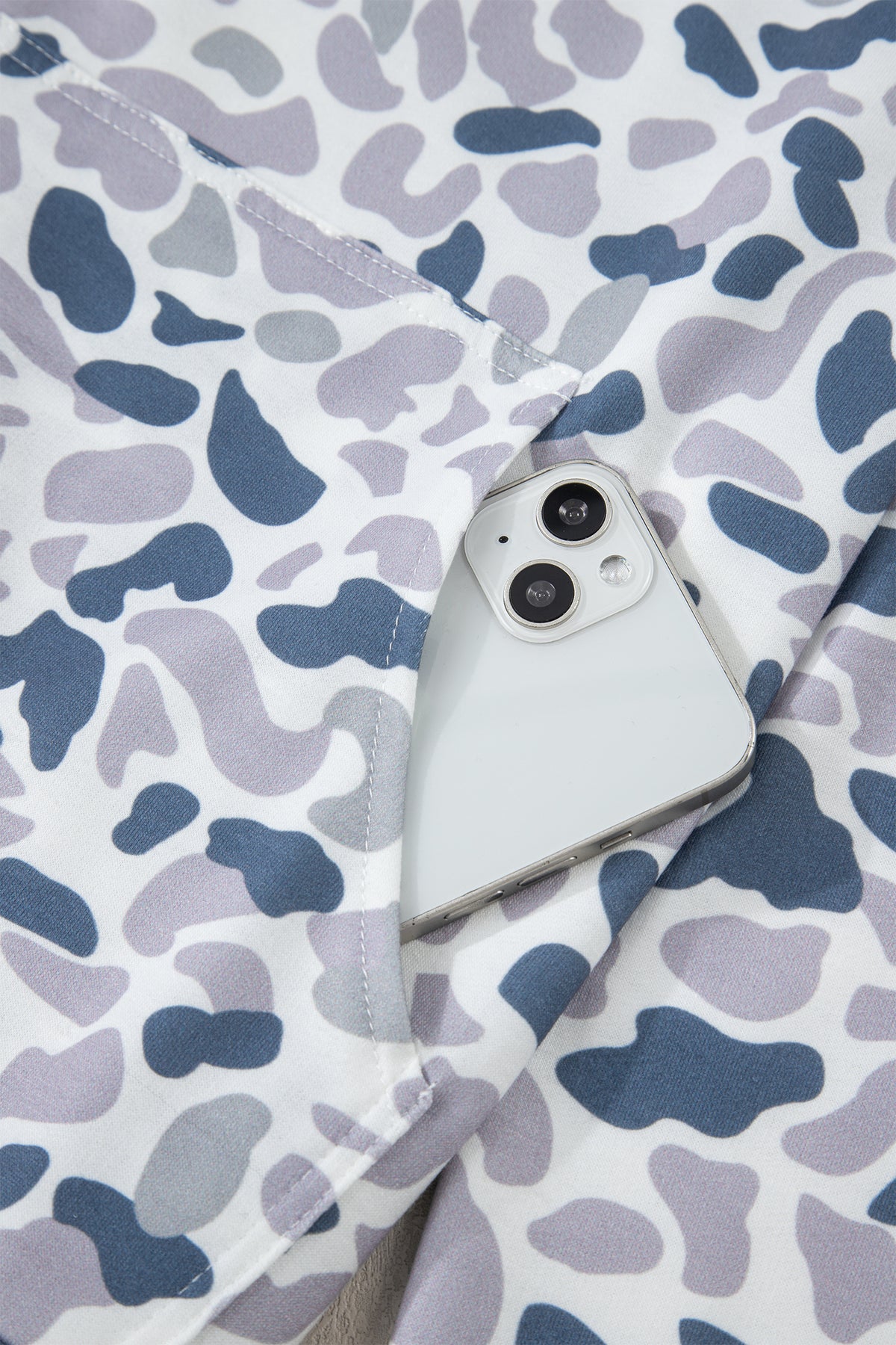 Camouflage Print Kangaroo Pocket Zip Collar Pullover Sweatshirt - KaleaBoutique.com