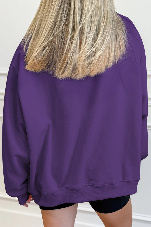 KaleaBoutique Comfortable Solid Color Oversized Mock Neck Sweatshirt - KaleaBoutique.com
