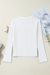 KaleaBoutique Stylish Lightweight Ribbed Knit Button Front V Neck Cardigan - KaleaBoutique.com