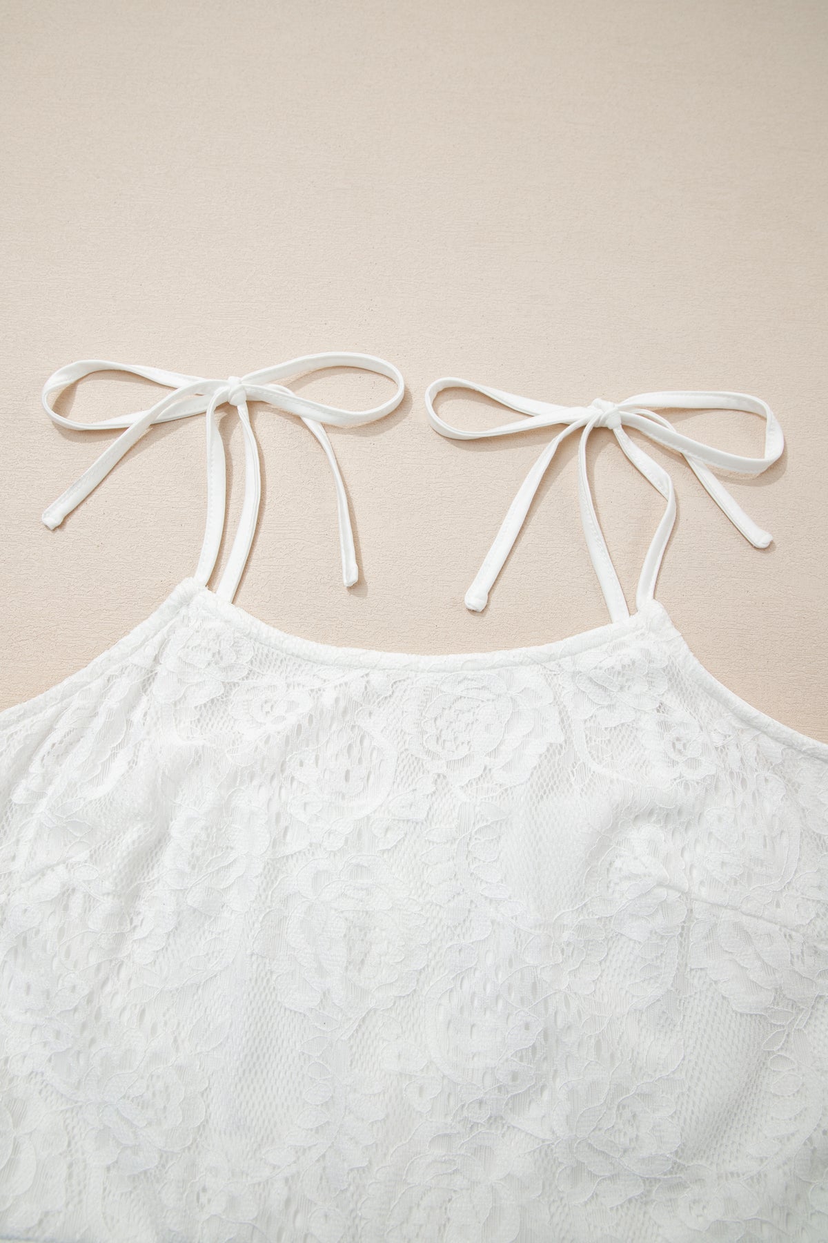 KaleaBoutique Stylish Tie Spaghetti Straps Floral Lace Overlay Long Dress - KaleaBoutique.com