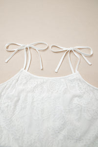 KaleaBoutique Stylish Tie Spaghetti Straps Floral Lace Overlay Long Dress - KaleaBoutique.com