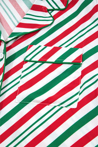KaleaBoutique Comfortable Contrast Velvet Ribbon Knot Christmas 2pcs Pajama Set - KaleaBoutique.com