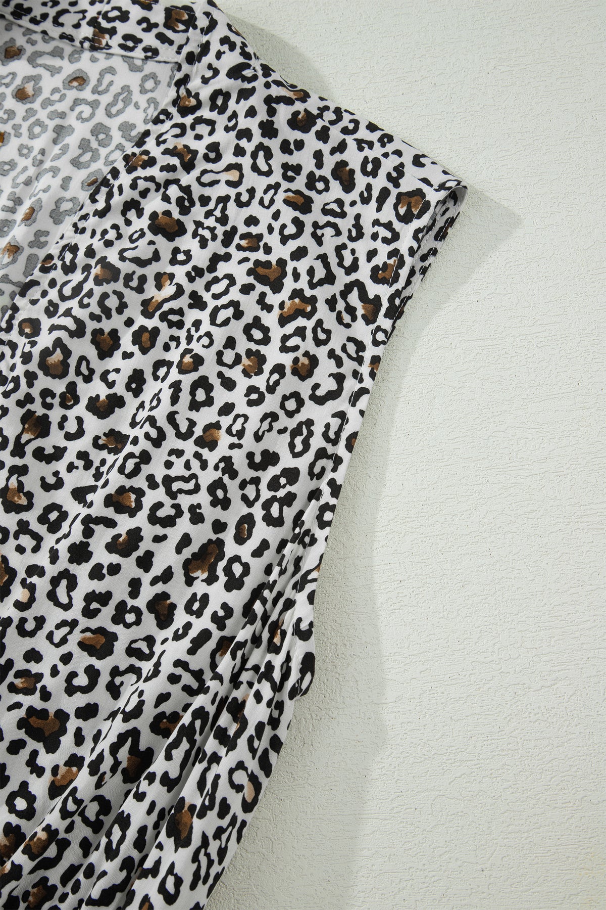 KaleaBoutique Stylish Leopard Zip Front V Neck Cinched Waist Sleeveless Maxi Dress - KaleaBoutique.com